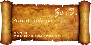 Zsirai Diána névjegykártya