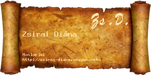 Zsirai Diána névjegykártya